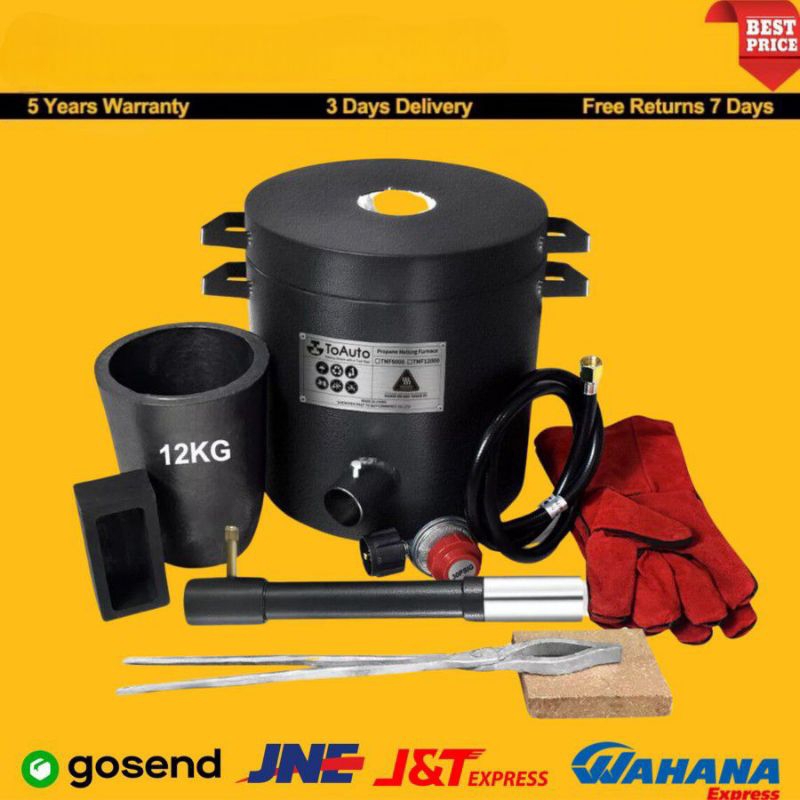 Melting Furnace Tin Silver Copper Aluminium Melting Gas Gold Melting Furnace 12 kg