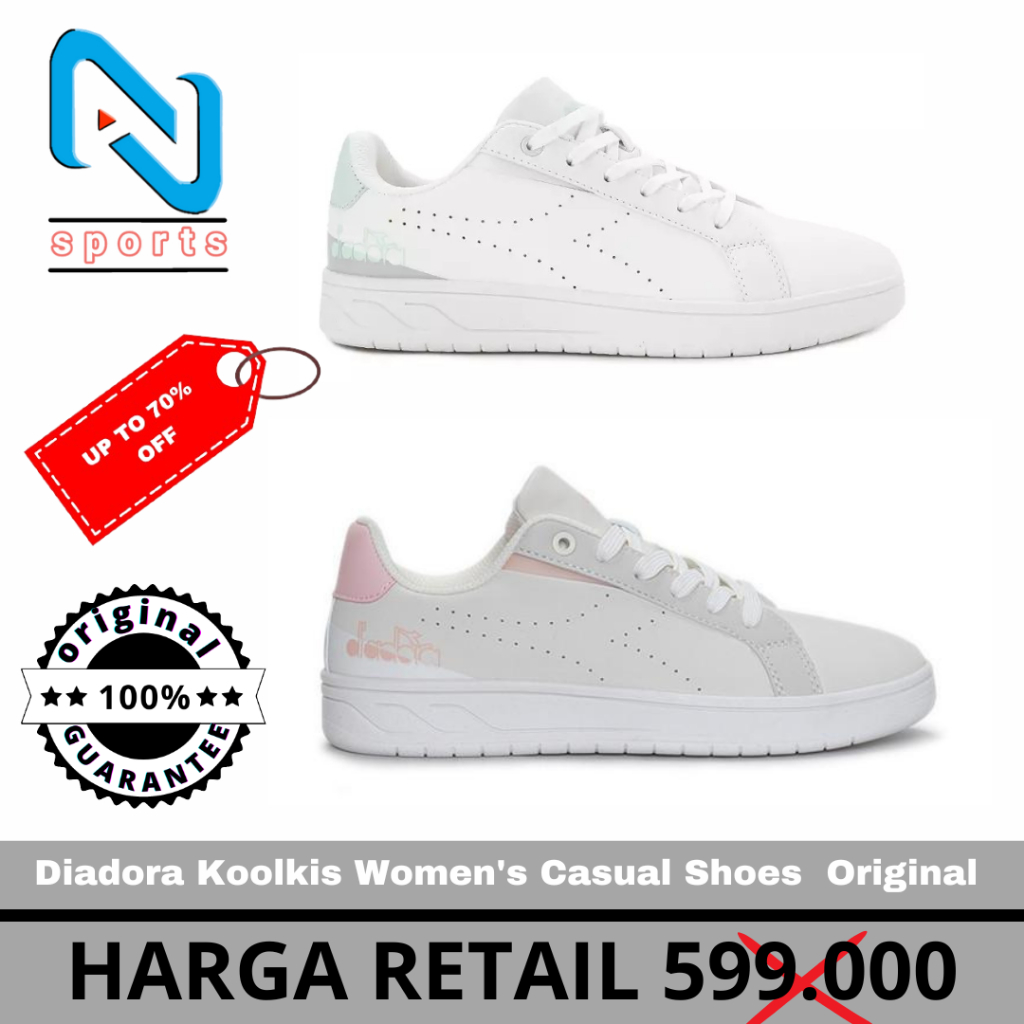 Sepatu Diadora Koolkis  Casual Shoes - Beige Original 100%