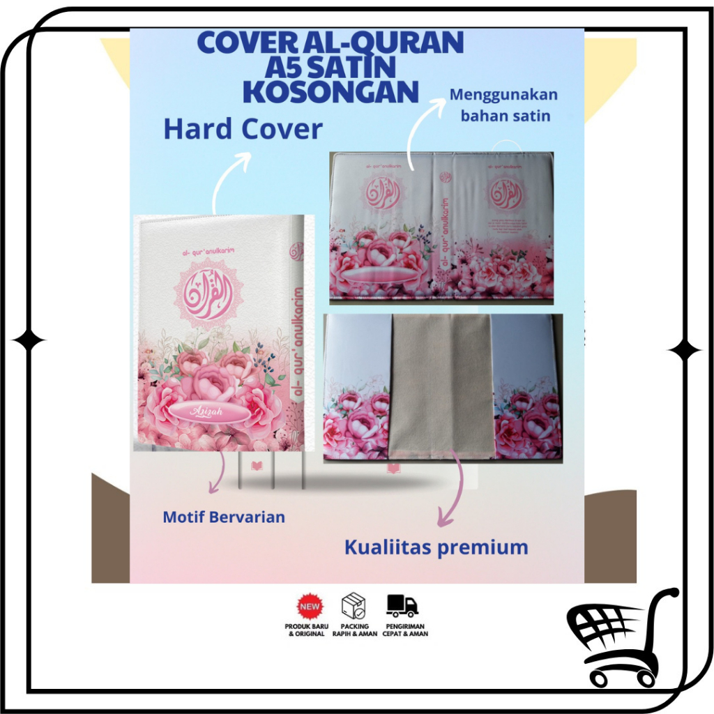 

Toko99 - Cover Al-quran Hanya Cover saja tanpa al-quran ukuran A5 Bahan Satin ( Banyak Varian , Lebih Eksulisif ) Motif putih pink bunga