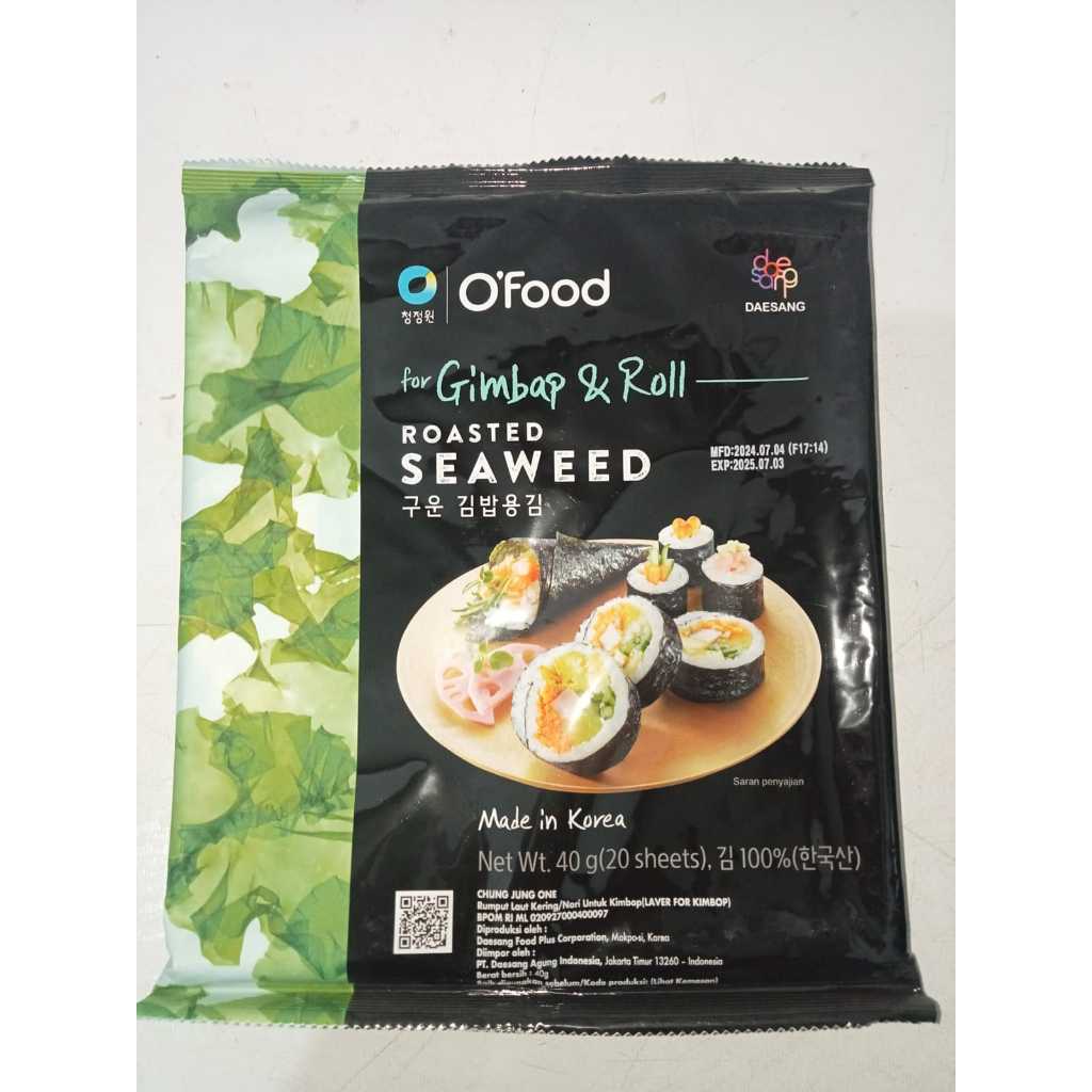 

Daesang O'food Sushi Nori 40 gram 20 Lembar