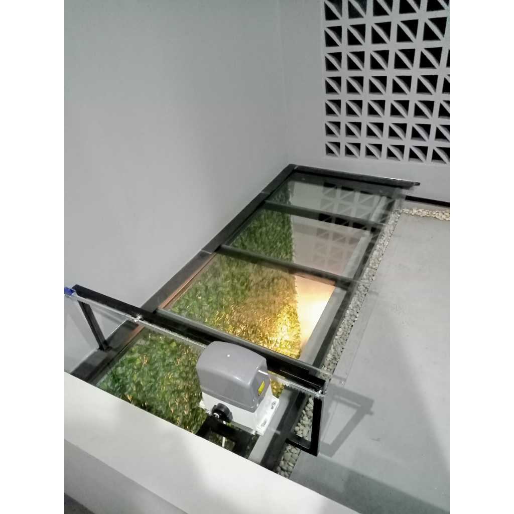 Kanopi Sliding Otomatis - Kaca Tempered 8 mm dari Toko Anugrah Jaya