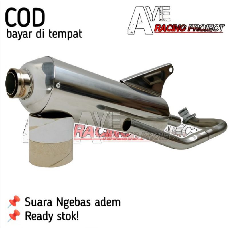 KNALPOT STANDAR RACING COPY CMS STAINLESS BEAT LAMA BEAT NEW