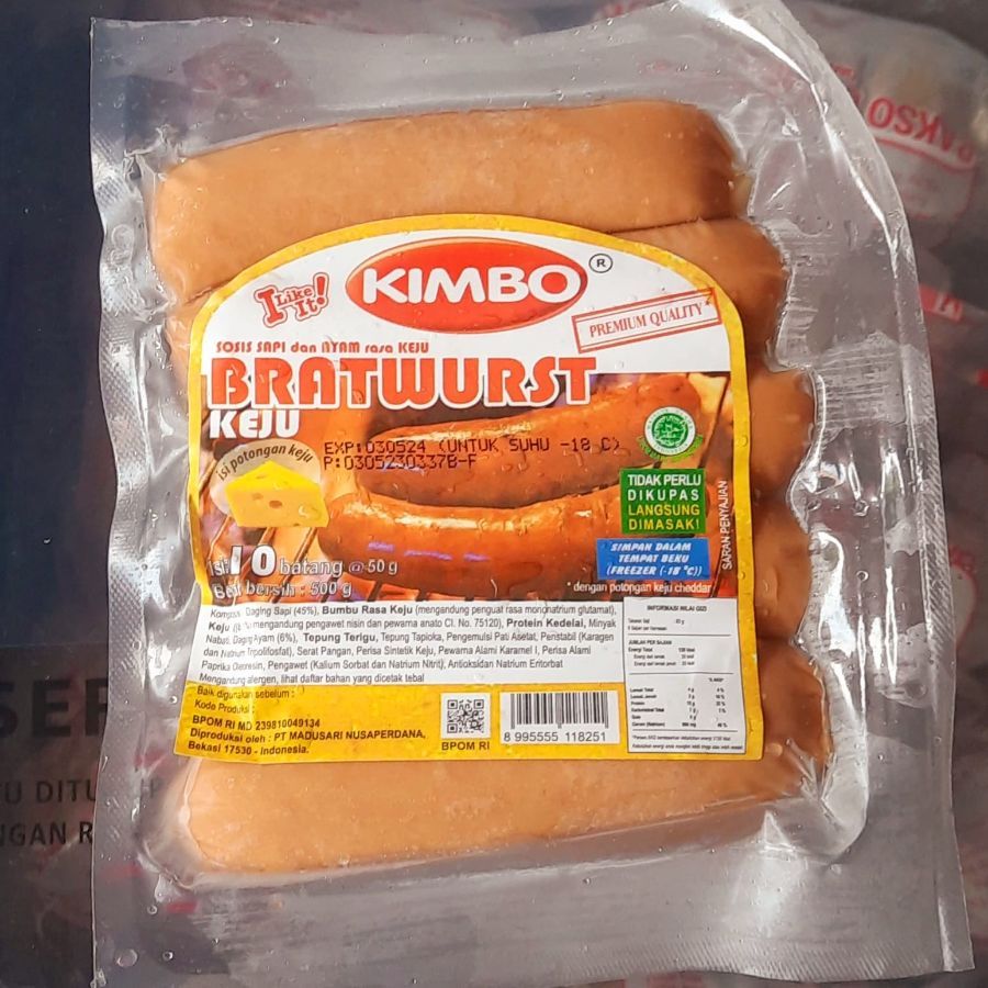 

KIMBO SOSIS BRATWURST KEJU ISI 10PCS