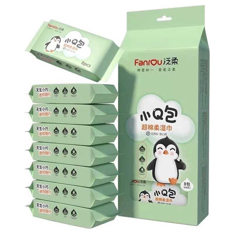 ISI 1 PACK 8 BUNGKUS - TISU BASAH TISSUE BASAH MINI PACK TISSU BASAH KECIL TRAVEL MURAH  TERLARIS
