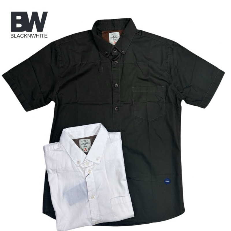 AGERA ORIGINAL - Kemeja Agera Katun Premium Lengan Pendek Kemeja Kerja