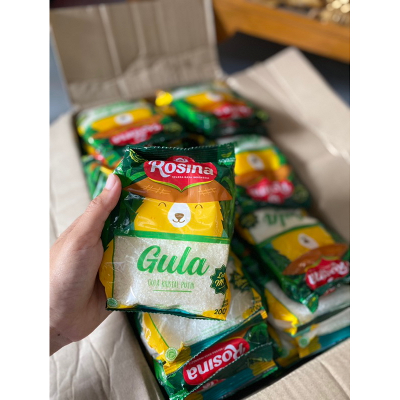 

Gula Pasir Rosina 200gr Gula kristal putih (1 ball/60pcs)