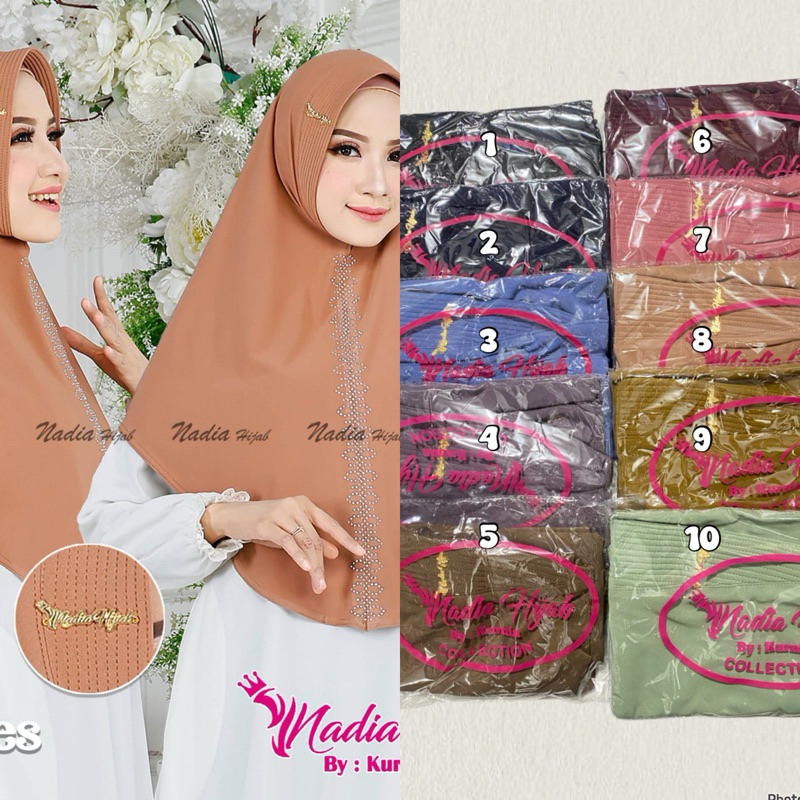 Nadia renda jumbo | hijab jumbo premium |hijab pengajian | hijab permata Syari