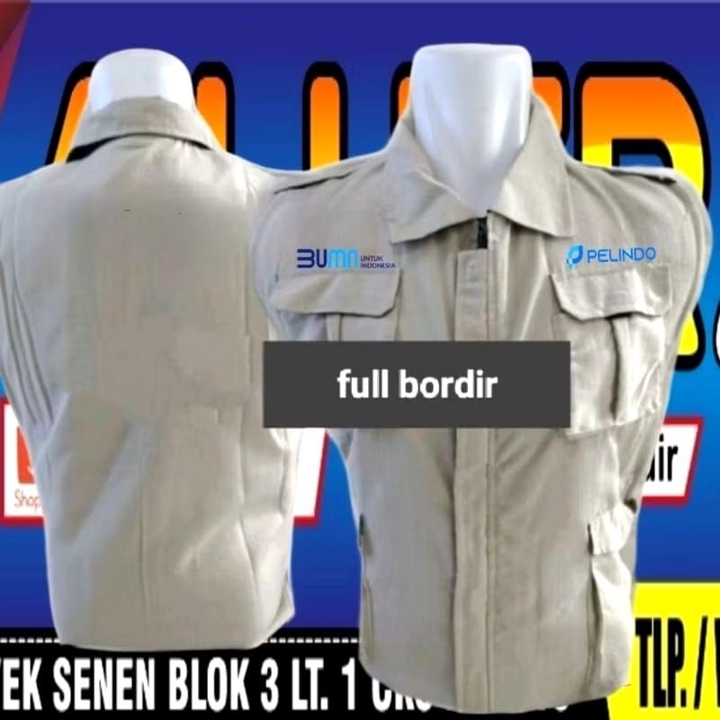 full bordir rompi Pelindo rompi kerja Pelindo rompi BUMN Pelindo rompi kerja BUMN Pelindo rompi Peli