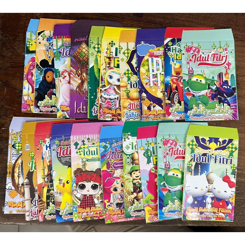 

amplop idul fitri karakter 10 x 7cm 20pcs