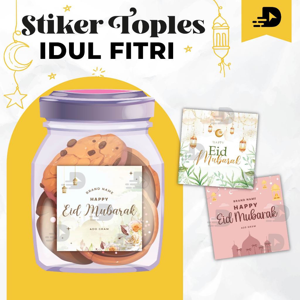 

Stiker Toples Kue Lebaran Idul Fitri Kotak Custom
