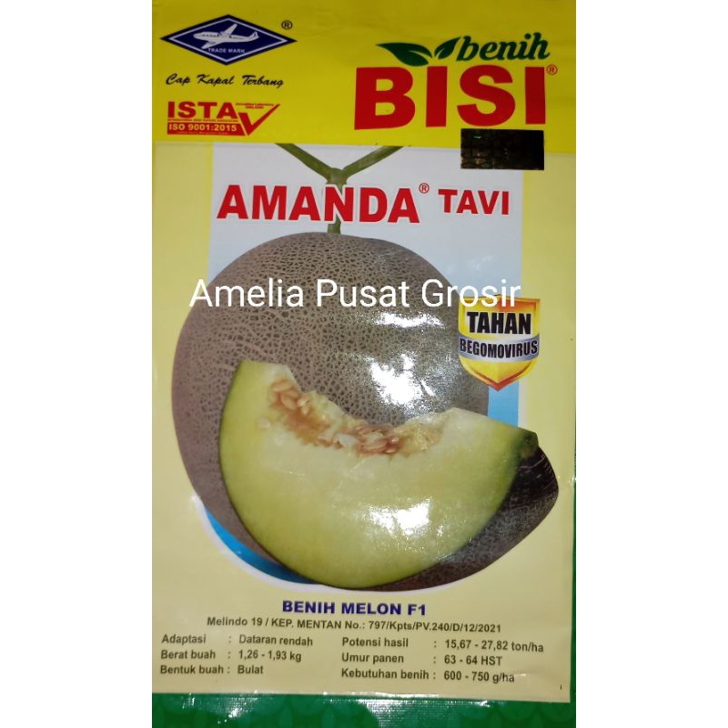 {PROMO}1pack bibit benih melon F1/Benih melon cap kapal/Bibit benih bisi amanda tavi