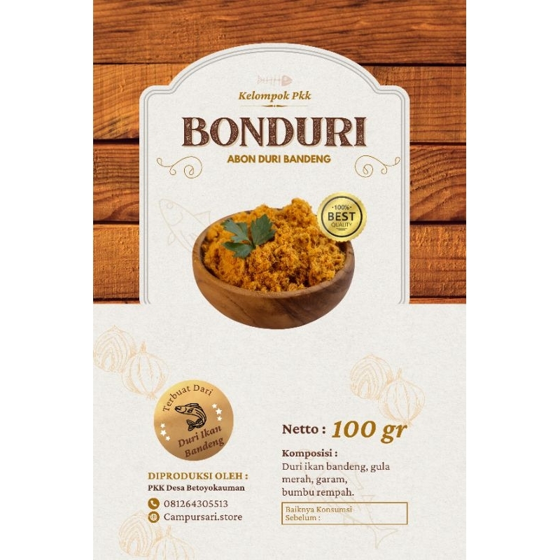 

Bonduri- Abon duri ikan bandeng
