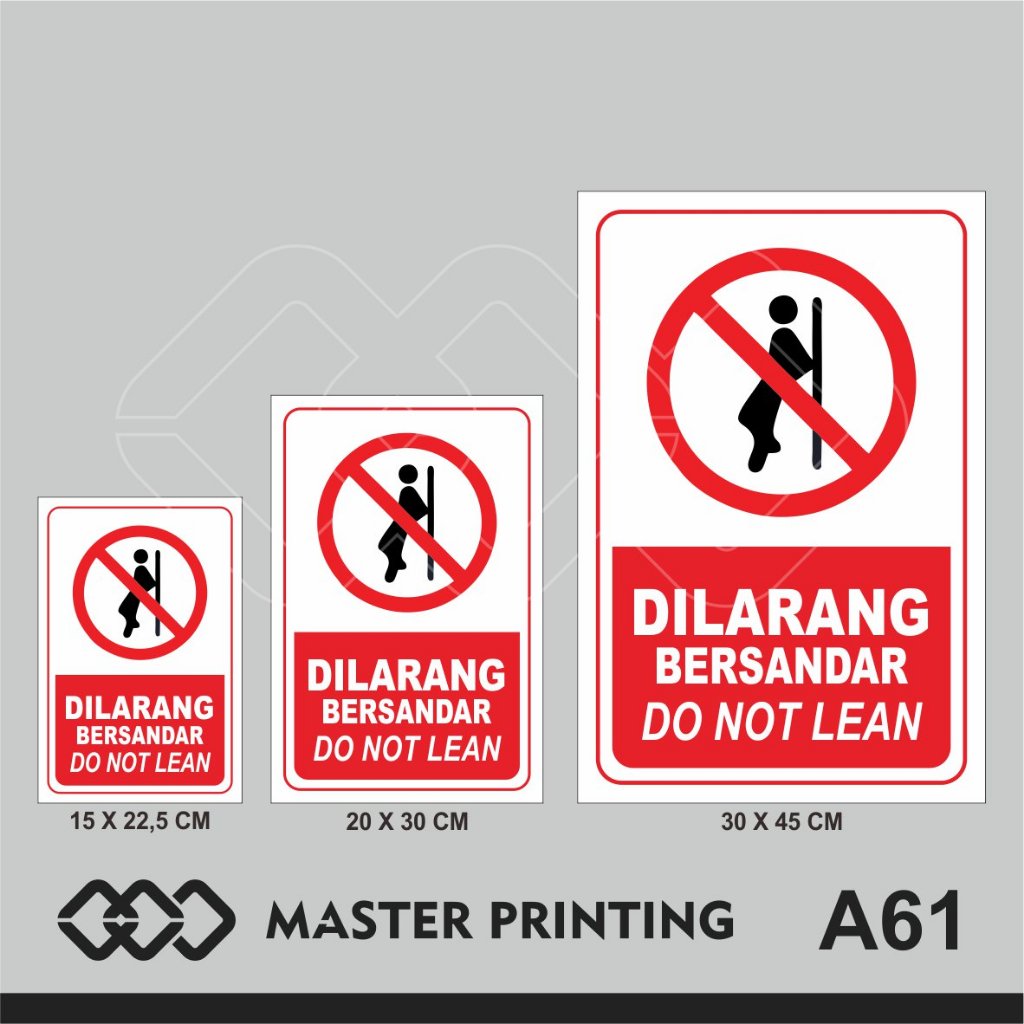 

A61 - Akrilik Dilarang Bersandar, Do Not Lean, Acrylic Sign, Tahan Air, Termurah, dan Bisa Custom