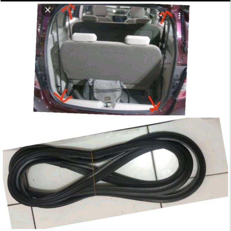 karet pintu bagasi belakang Honda Mobilio original