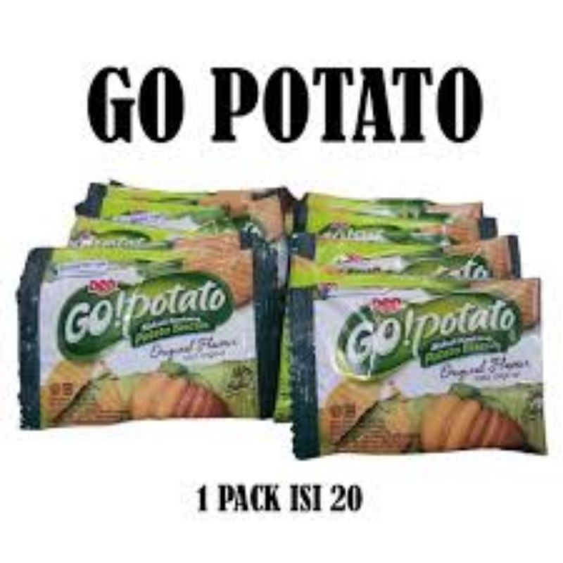 

GO! POTATO BISKUIT KENTANG RASA KENTANG ASLI 1 PAK ISI 10 GR X 20 PCS