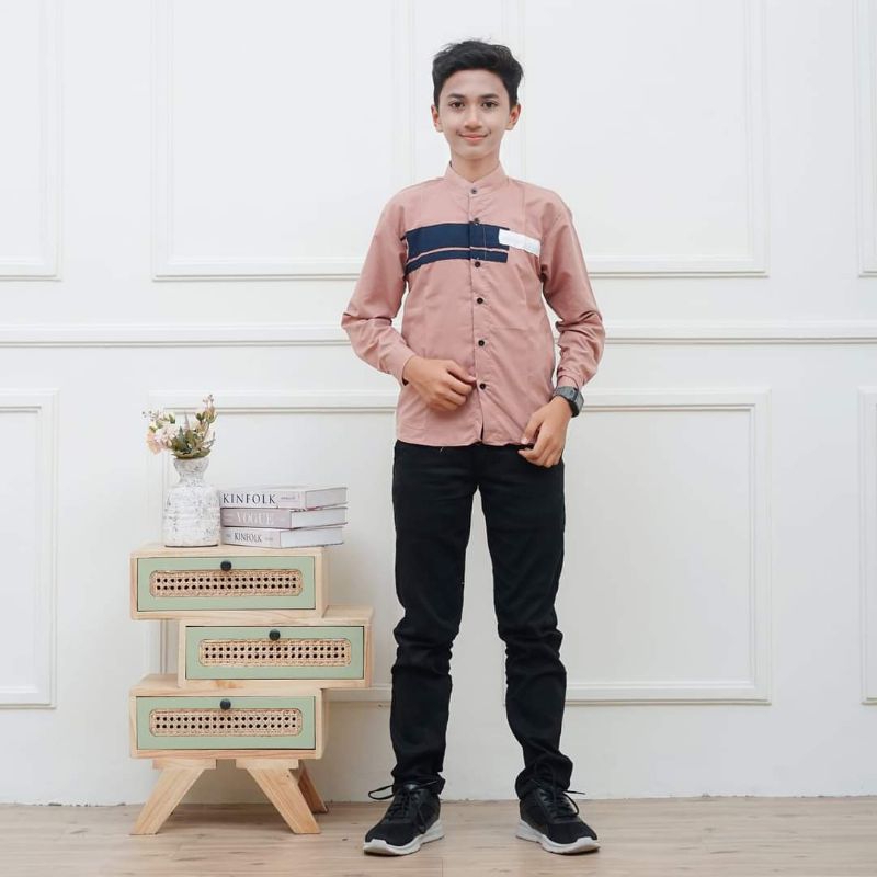 Koko Jordan Anak Tanggung Baju Koko Remaja Lengan Panjang Busana Anak Sd Kemeja Cowok Elegan Koko Ko