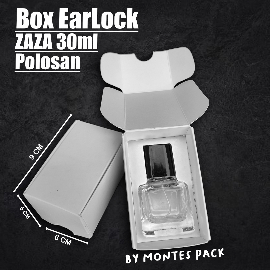 

BOX EARLOCK | untuk botol ZAZA 30ml | box parfum earlock Putih hitam