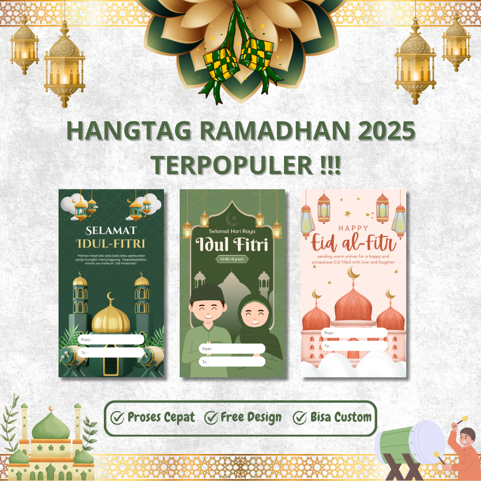 

HANTAG LEBARAN UK 5x8 TERBARU 2024 idul fitri free lubang