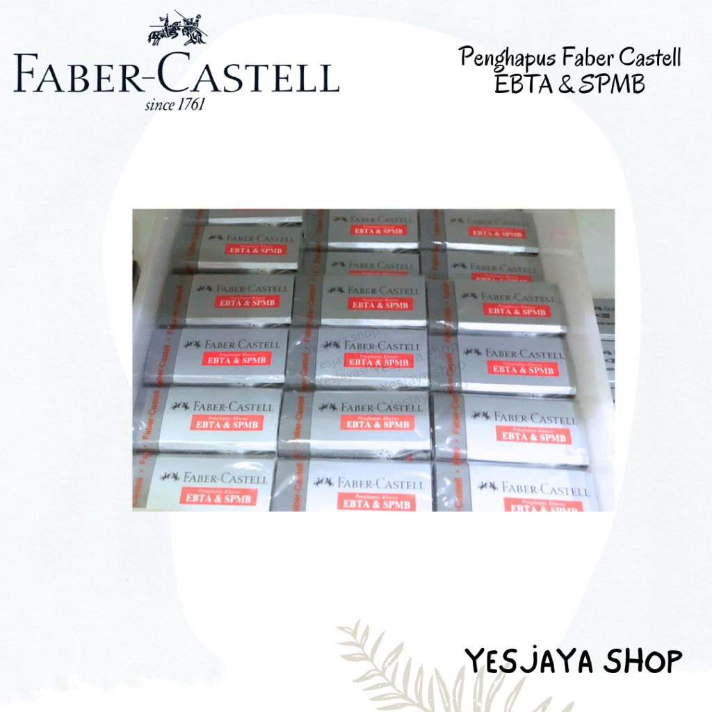 

{1 pc} Penghapus Faber Castell Abu Abu 187168 / Penghapus EBTA SPMB Faber Castell Dust Free Eraser / Penghapus Abu Abu Faber Castell