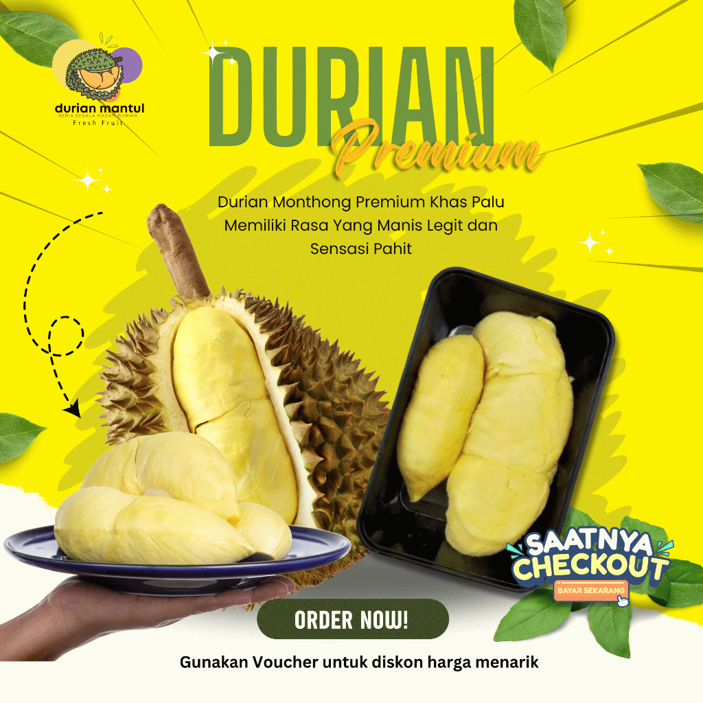 Durian Montong Palu Parigi Tolai Super Premium Sale Diskon / Durian Montong Palu Parigi Garansi enak