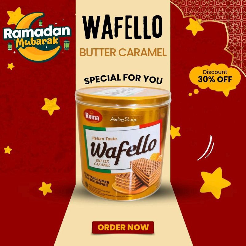 

promo wafello butter caramel wafer wafello caramel wafello promo ramadhan wafello kaleng wafer kaleng wafello