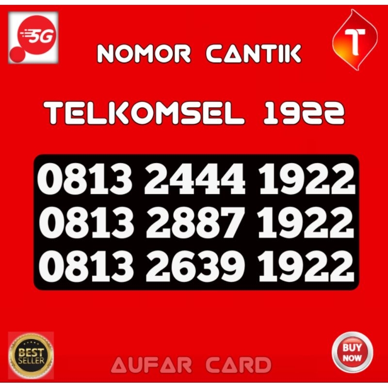 NOMOR CANTIK TELKOMSEL SIMPATI SERI PSHT 1922 SUPER ekor 1922 AAA 1922
