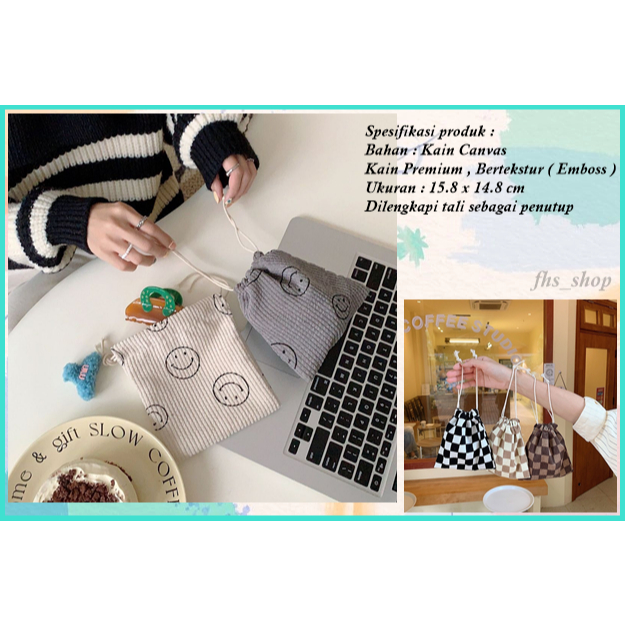 Pouch Serut Aesthetic Pouch Serut Vintage Pouch Serut Lucu Pouch Serut Emboss Pouch Travel Mini