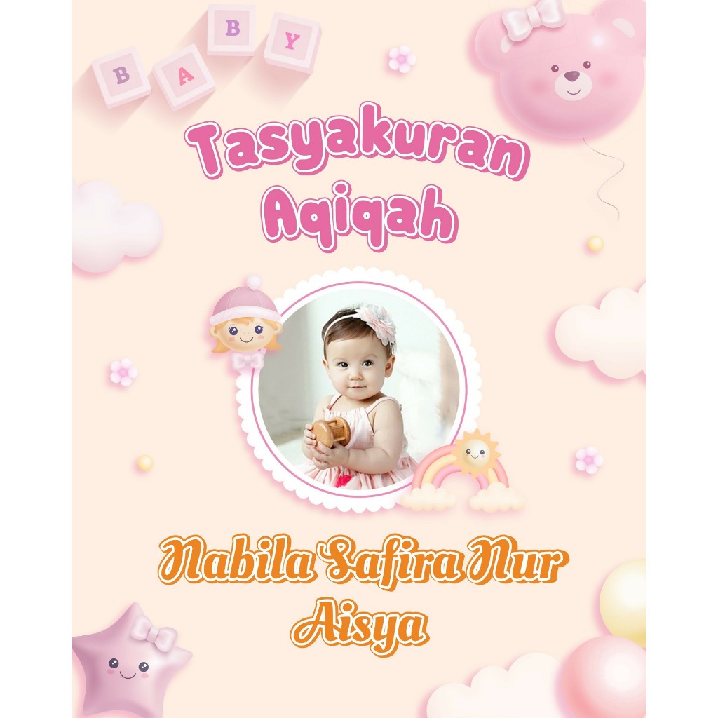 UNDANGAN AQIQAH / UNDANGAN TASYAKURAN AQIQAH / UNDANGAN DIGITAL TASMIYAH AQIQAH 4