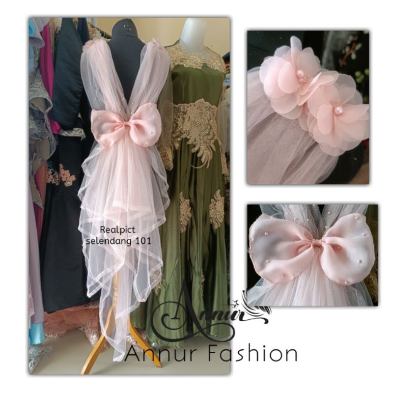 realpict sayap pita variasi kebaya hiasan kebaya drapery belakang kebaya