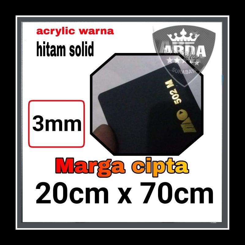 

akrilik 3mm hitam solid 20 x 70 akrilik lembaran marga cipta hitam glossy acrylic black ready stok