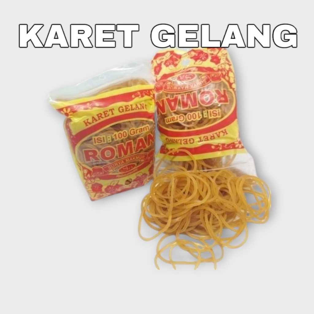 

[100gr] Karet Gelang Kuning Cap Roman Dan Sakura Biru