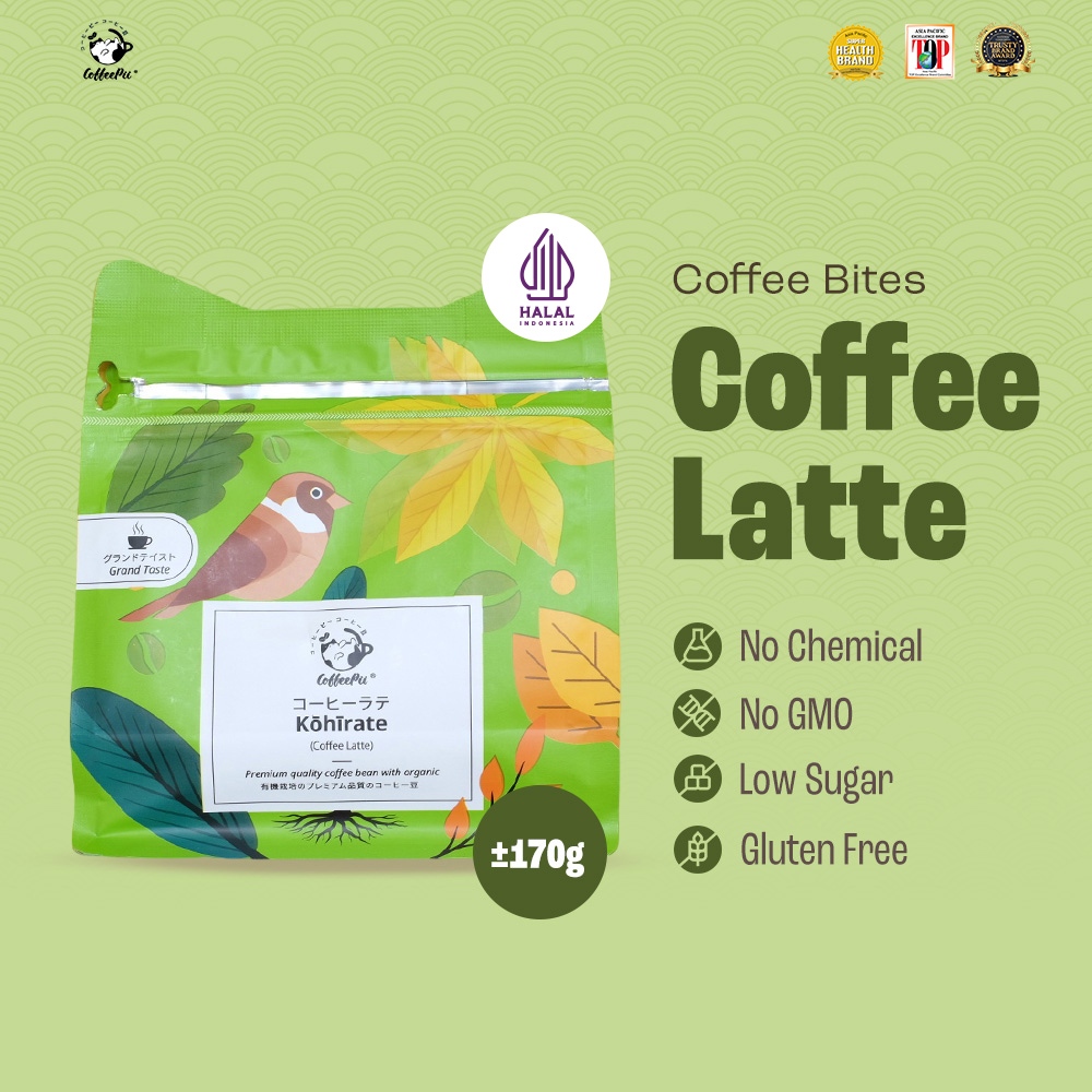 

Coffeepii Indonesia - Coffee Latte - Coffee Bites | Coffee Treats | Snack Sehat Low Sugar | Snack Import Jepang - Full Size (±170 pcs)