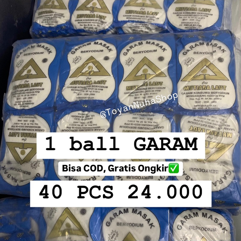 

GARAM MURAH 1 BALL 40 pcs (COD) garam masak