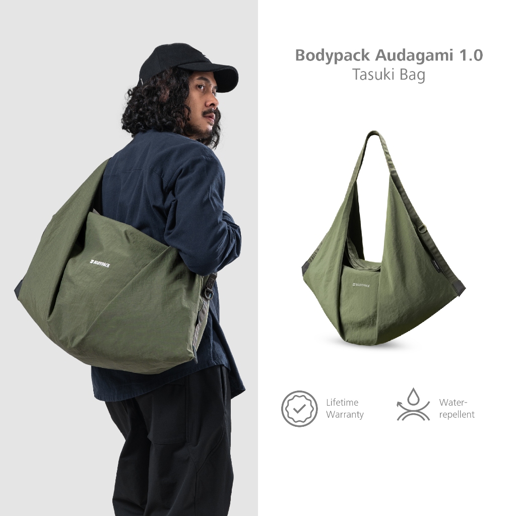 Bodypack Audagami 1.0 Tasuki Bag Tas Selempang Travel Kerja Kuliah Ringan Stylish 35L - Olive