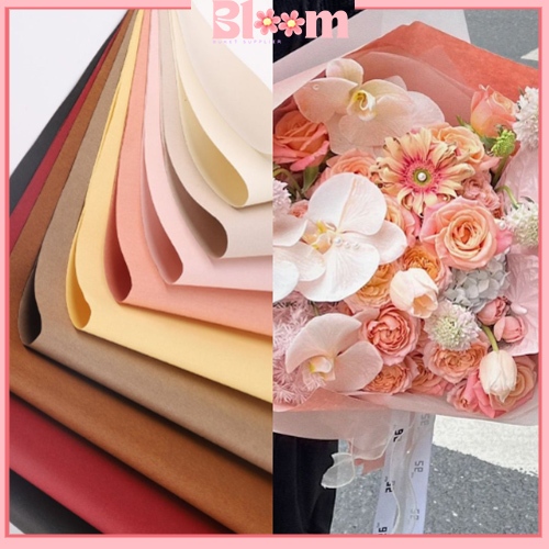 

Kertas Buket Full Color Solid Cellophane Flower Wrapping KB75