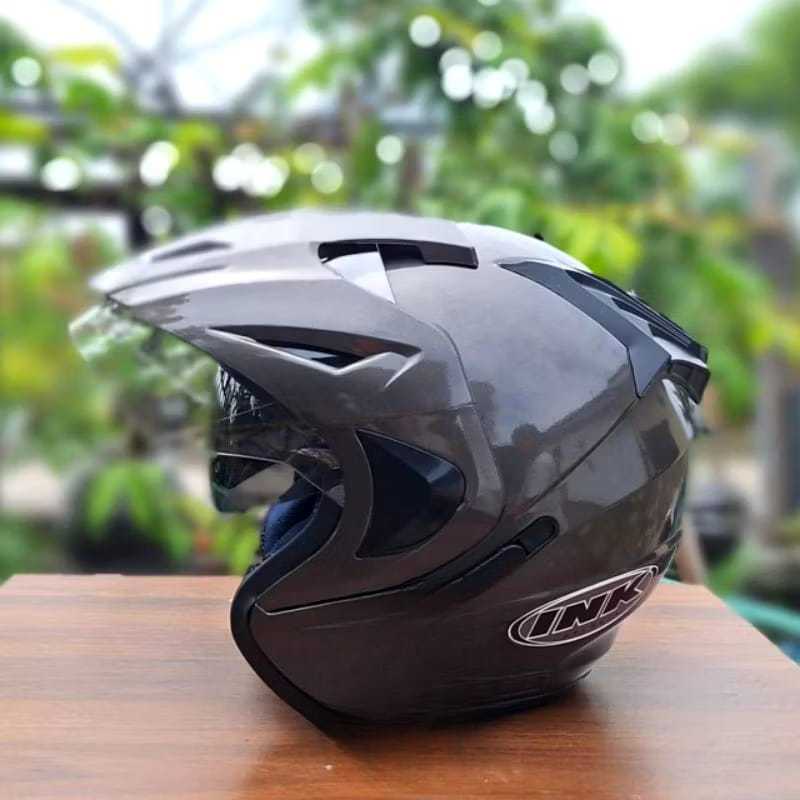 helm Helem INK double visor half face pria wanita dewasa cewek cowok terbaru keren murah SNI