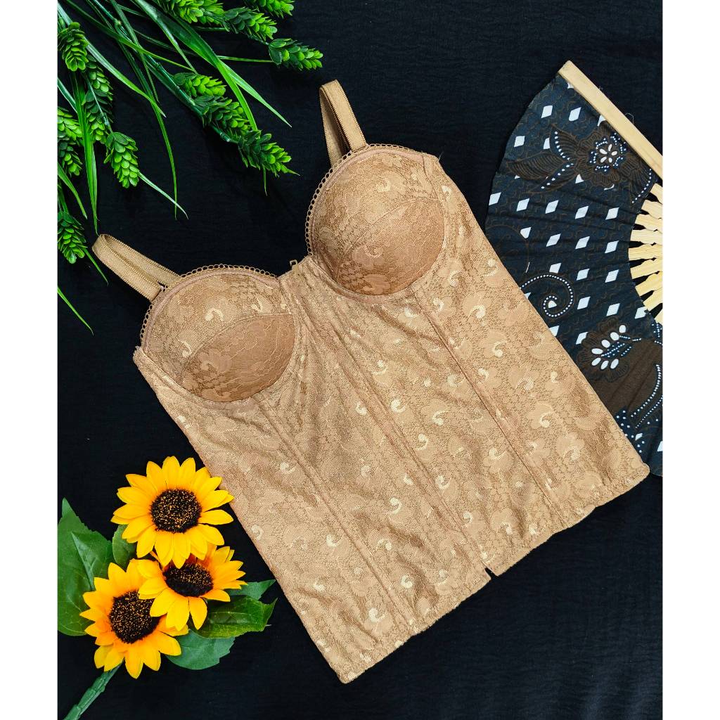 Long Torso Full Brokat, Pakaian Dalam Kebaya Wanita, Adat Bali
