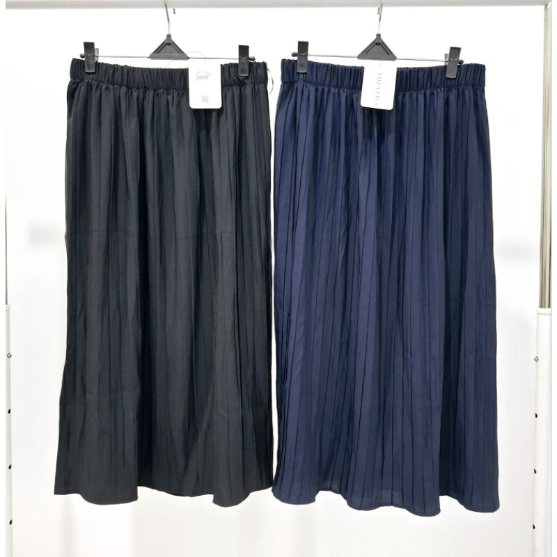 EXECUTIVE ROK WANITA PLISKET MIDI SKIRT ORIGINAL