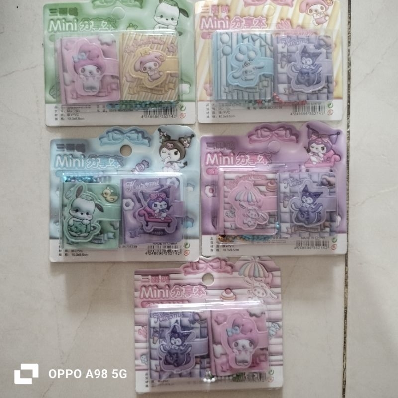 

BUKU MINI set 2pcs plus gantungan / NOTED MINI