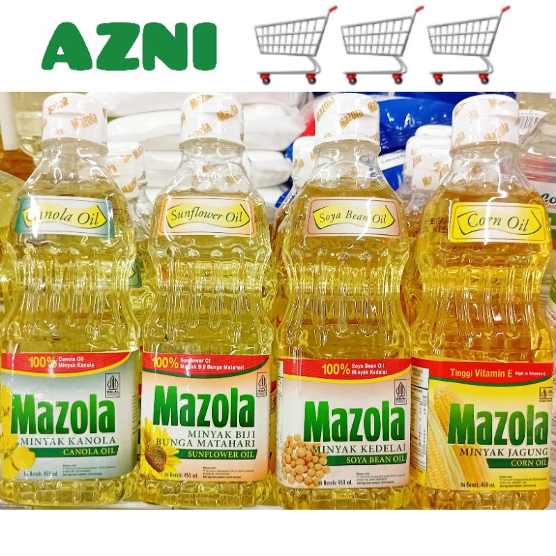 

MAZOLA Minyak Goreng 450 Ml - Kanola/ Sun Flower/ Corn/ Soya