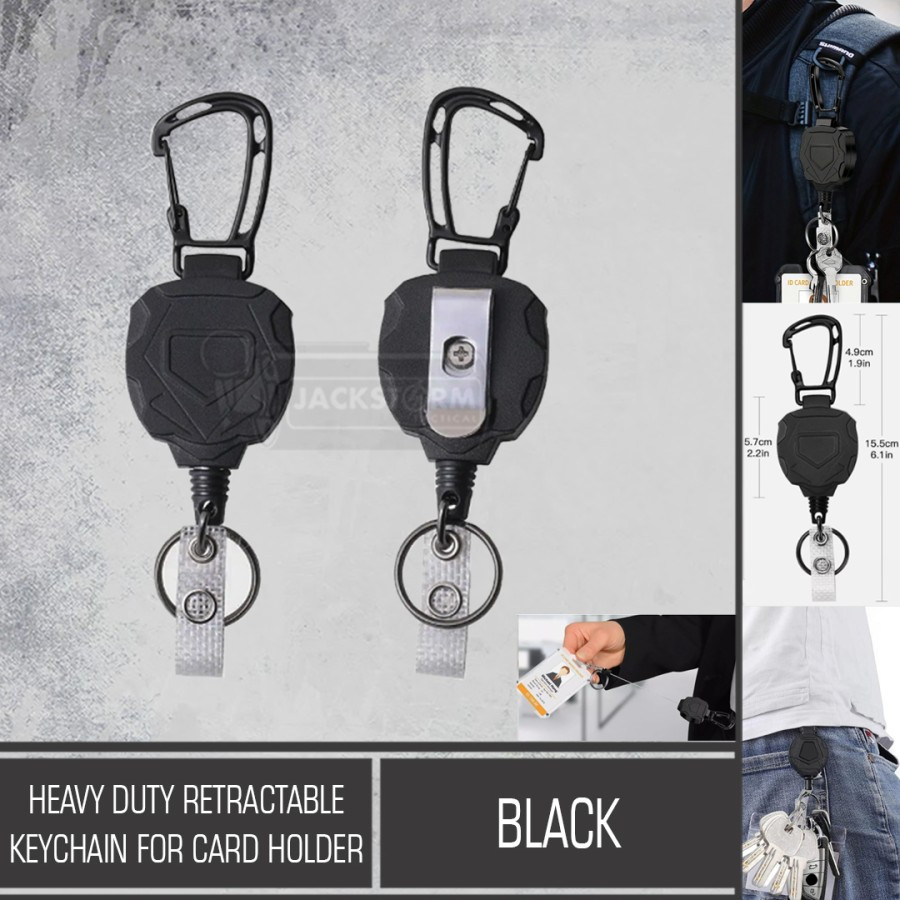 

Gantungan Id Card Heavy Duty Retractable Keychain For Card Holder