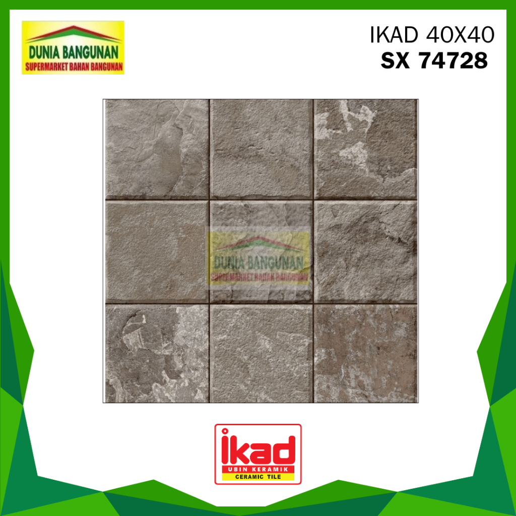 Keramik 40x40 IKAD 74728 Keramik Lantai Garasi / Keramik Teras / Keramik Carport Keramik Kasar