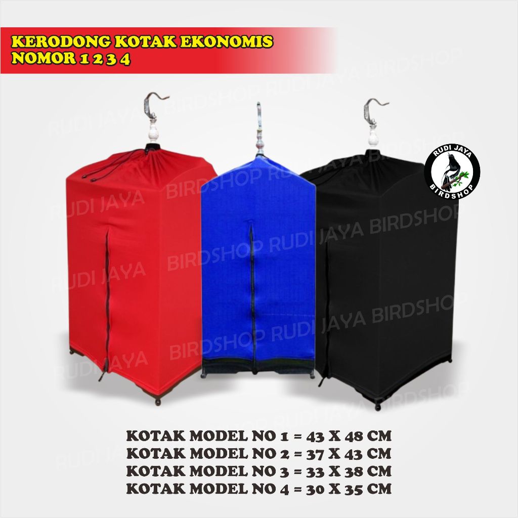 KRODONG KOTAK EKONOMIS COVER SELIMUT KERODONG SANGKAR KANDANG KOTAK BURUNG CENDET KACER KENARI