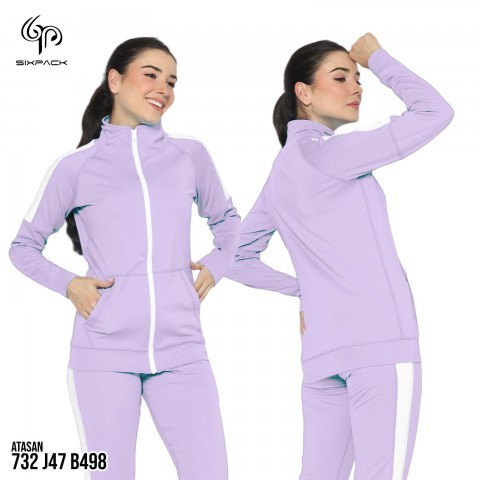 Jaket Olahraga Wanita Model Kerah Squid Game List Besar - Gym Fitness Aerobic Jogging Yoga Zumba By 