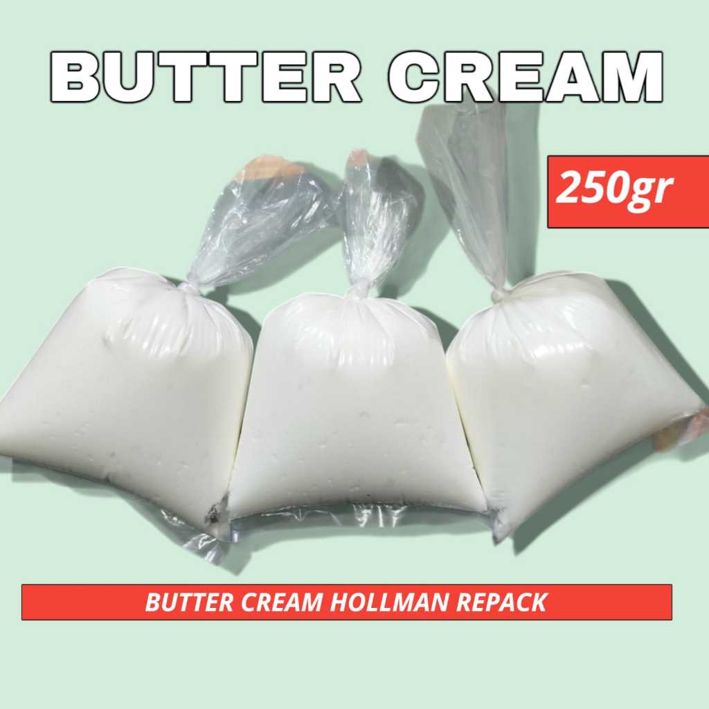 

250gr Butter Cream Hollman Butter Cream Vanila Pelapis Kue REPACK