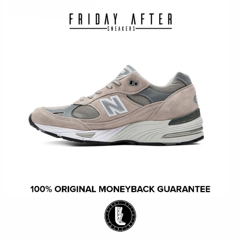 Sepatu Sneakers Pria New Balance 991 Made In England Grey Gray M991GL Original Resmi