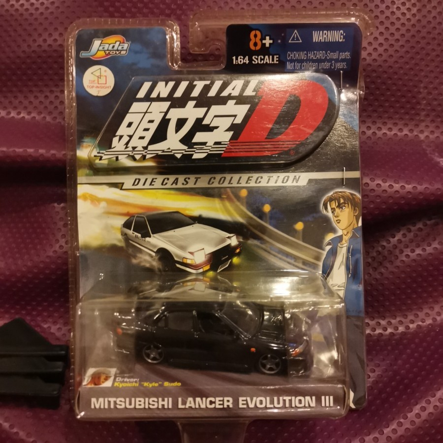 Jada Initial D Mitsubishi Lancer Evolution III Hitam Black