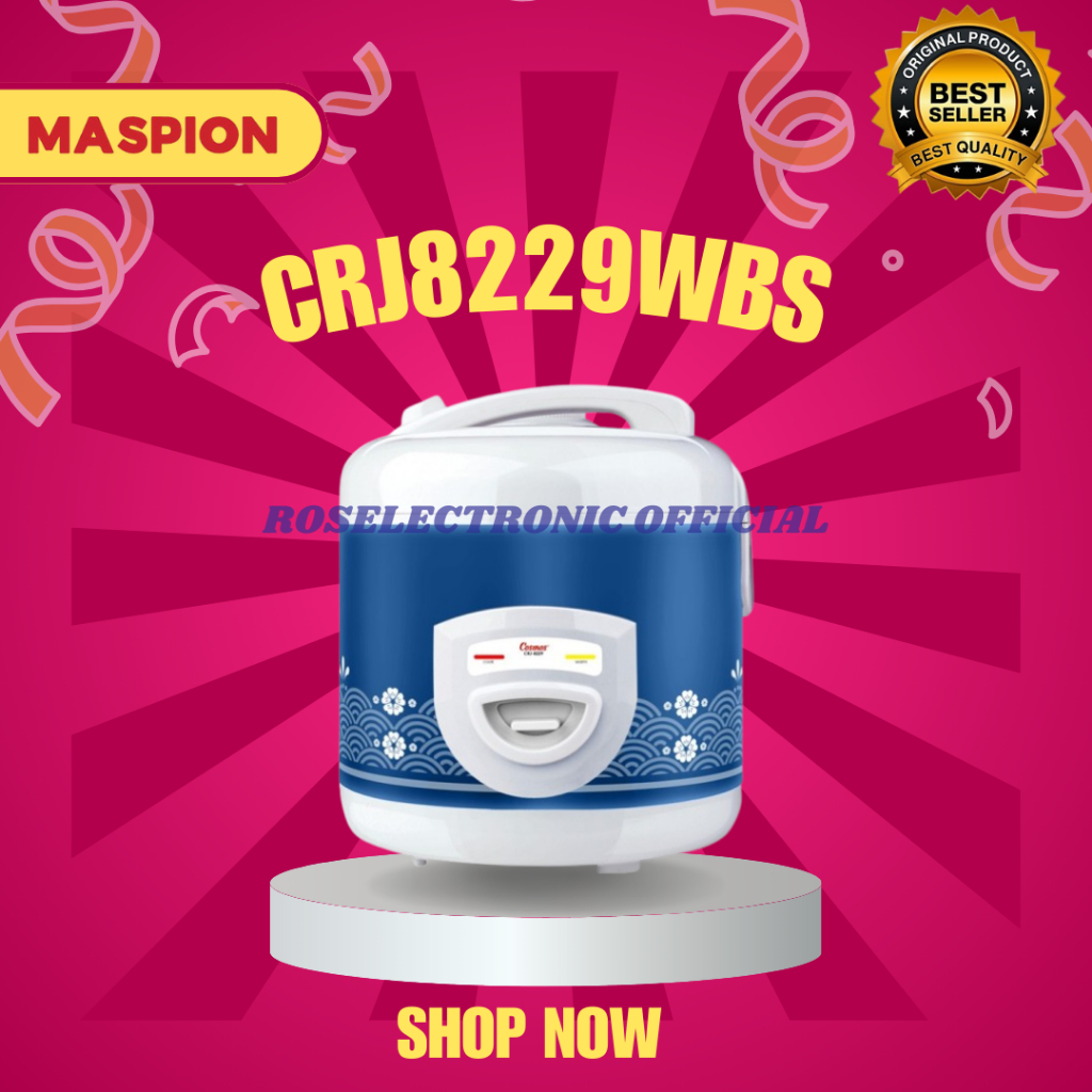 RICE COOKER NON STICK COSMOS CRJ8229WBS 2L/CRJ-8229WBS /CRJ-8229-WBS/CRJ 8229 WBS/CRJ-8229-WBS