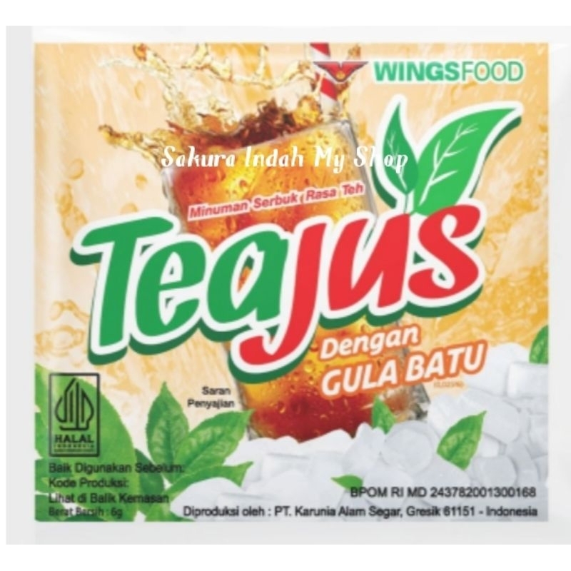 

Tea Jus Gula Batu Teh Instan isi 10 sachet