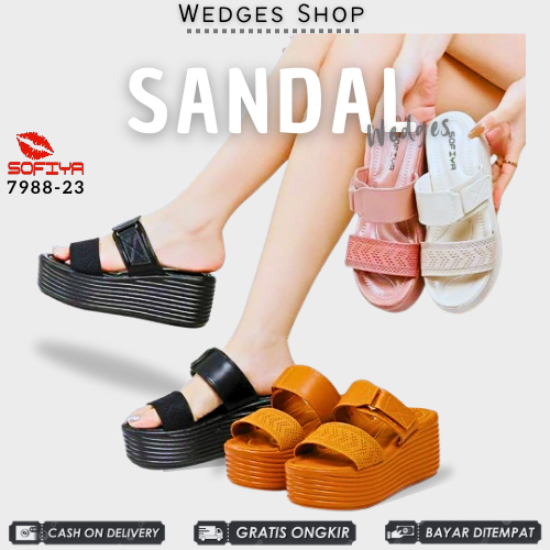 [SOFIYA 7988-23] Sandal Wedges Sofiya Terbaru 2025 Wedges Wanita Sofiya Import Kekinian Termurah-FS